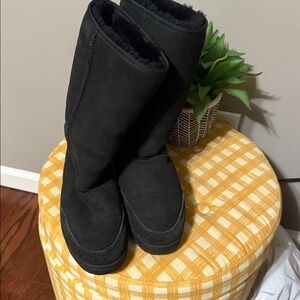 UGG Black Sheepskin Tall Boots